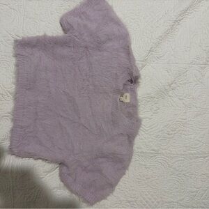 Lavender Fuzzy Women's Sweater